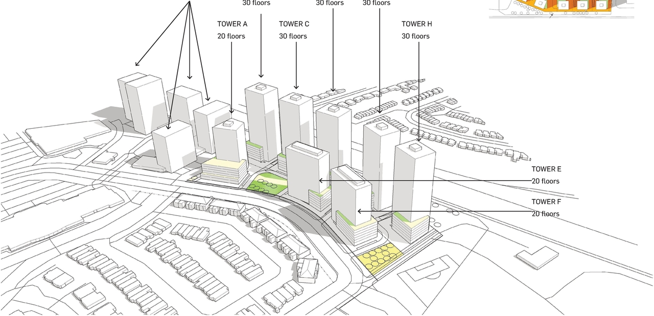 Construction site plan for project from page 28 of the file '2023-06-20 - City Park revised design brief - D01-01-23-0005'