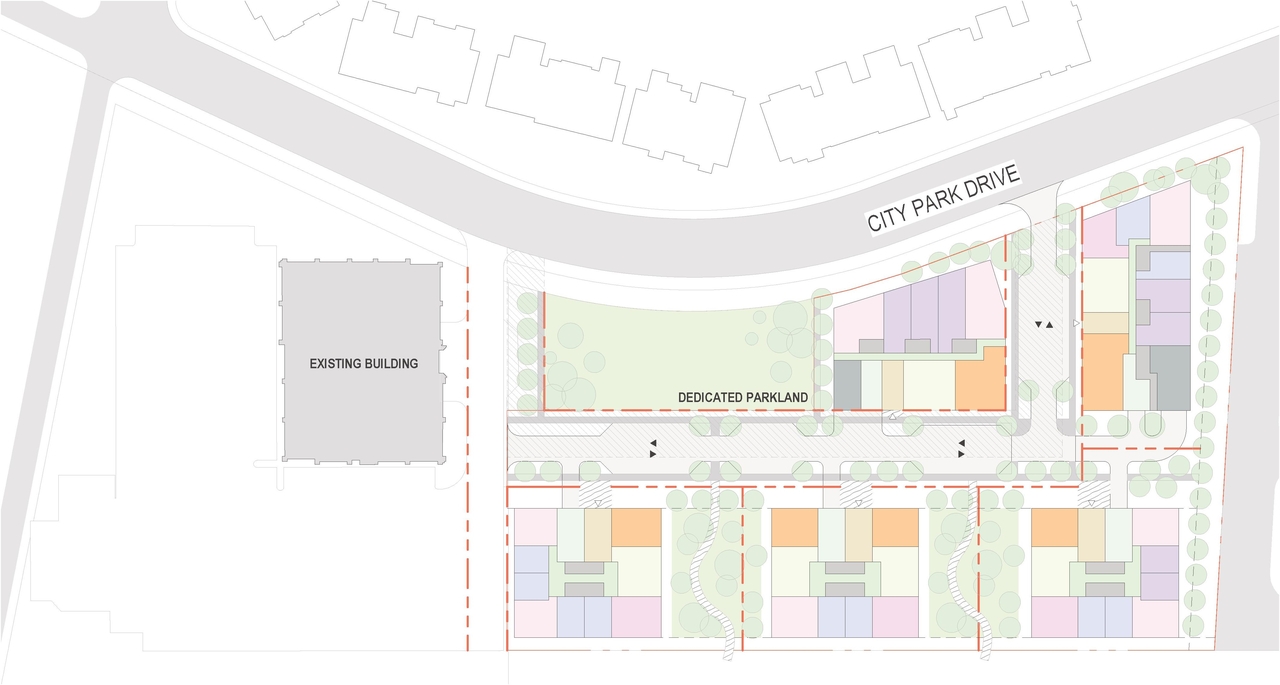 Construction site plan for project from page 22 of the file '2025-06-23 - Design Brief - D01-01-23-0005 and D02-02-23-0033'