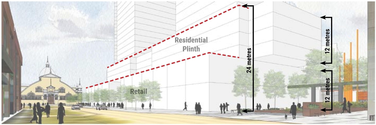 Rendering of building from page 32 of the file '2023-07-06 - UDRP Package (Review 1 of 2) - D01-01-23-0009, D02-02-23-0047'
