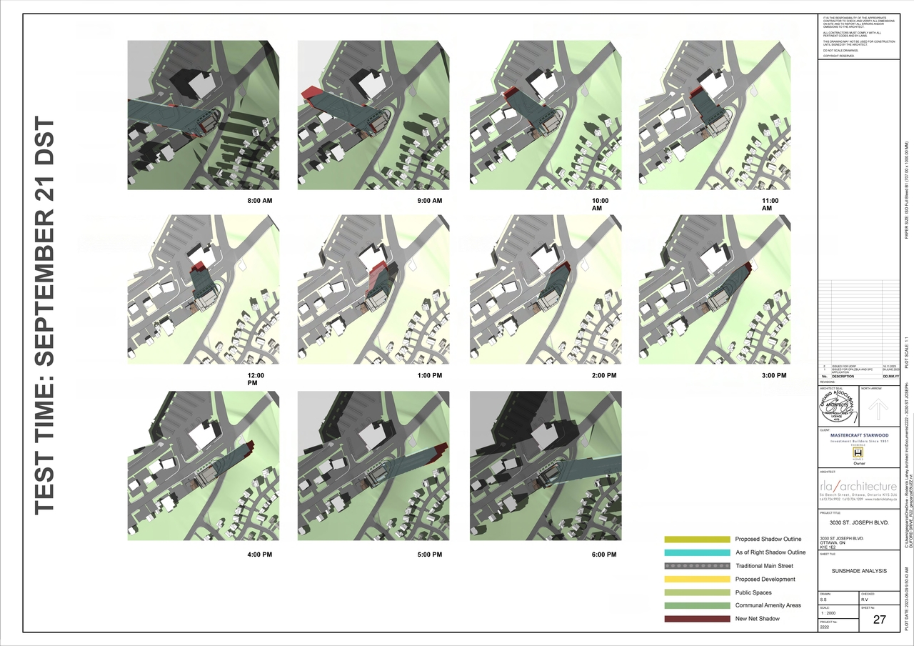 Construction site plan for project from page 28 of the file '2024-03-19 - Urban Design Review Panel Slide Deck - D01-01-23-0010'