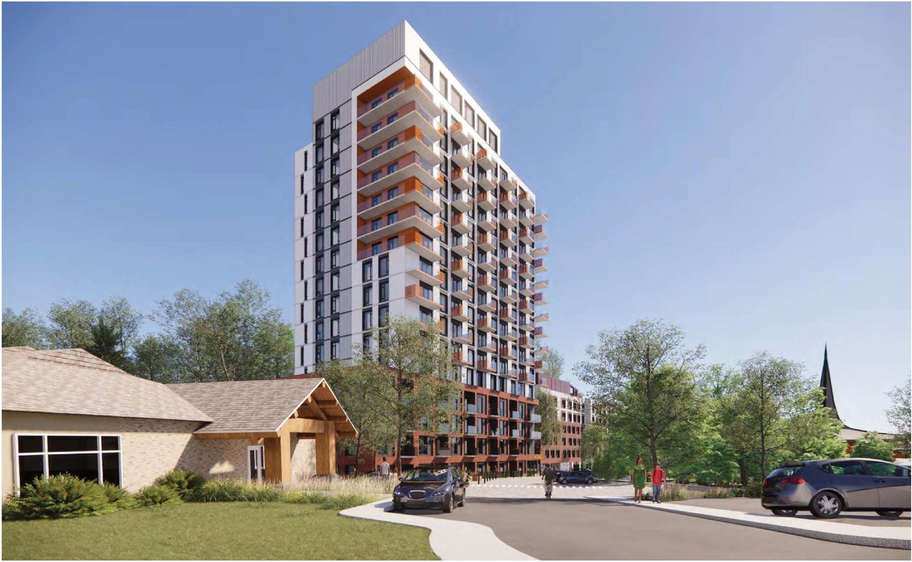 Rendering of building from page 2 of the file '2024-06-21 - Design Brief - D01-01-23-0014'