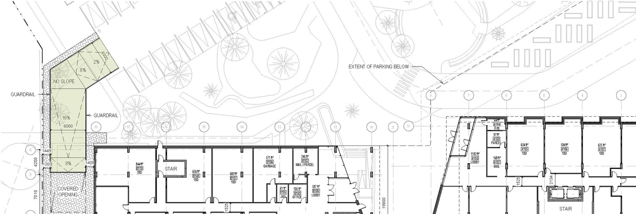 Construction site plan for project from page 39 of the file '2023-11-24 - Design Brief - D01-01-23-0014'