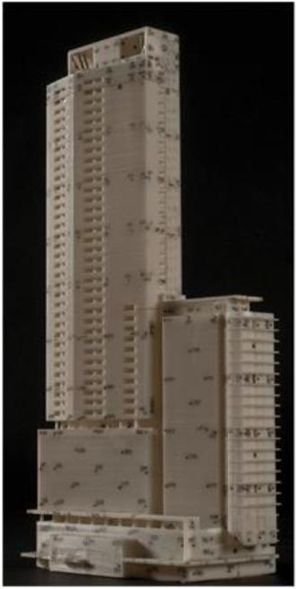 Rendering of building from page 51 of the file '2024-06-19 - Design Brief - D01-01-24-0014'