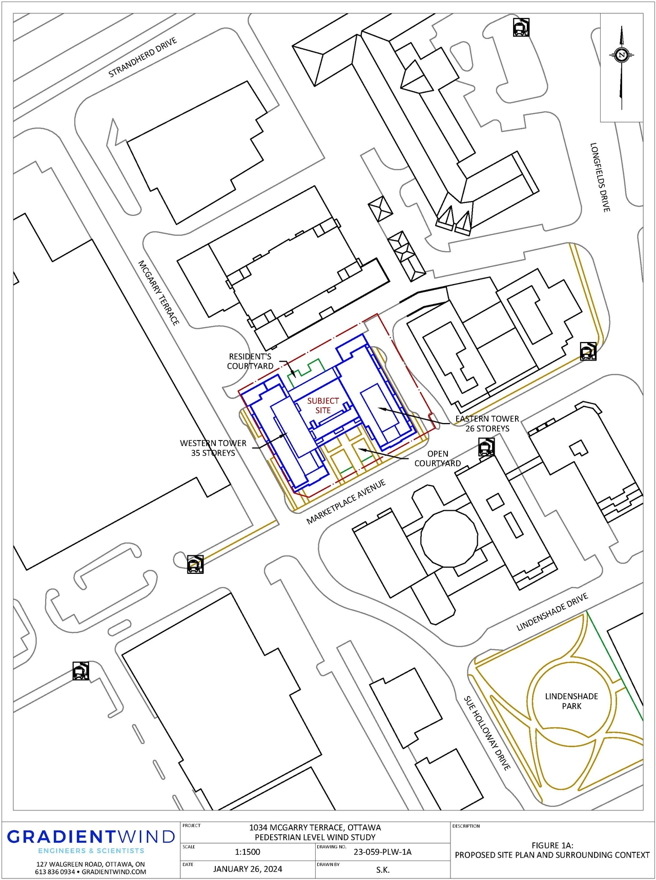 Construction site plan for project from page 69 of the file '2024-06-19 - Design Brief - D01-01-24-0014'