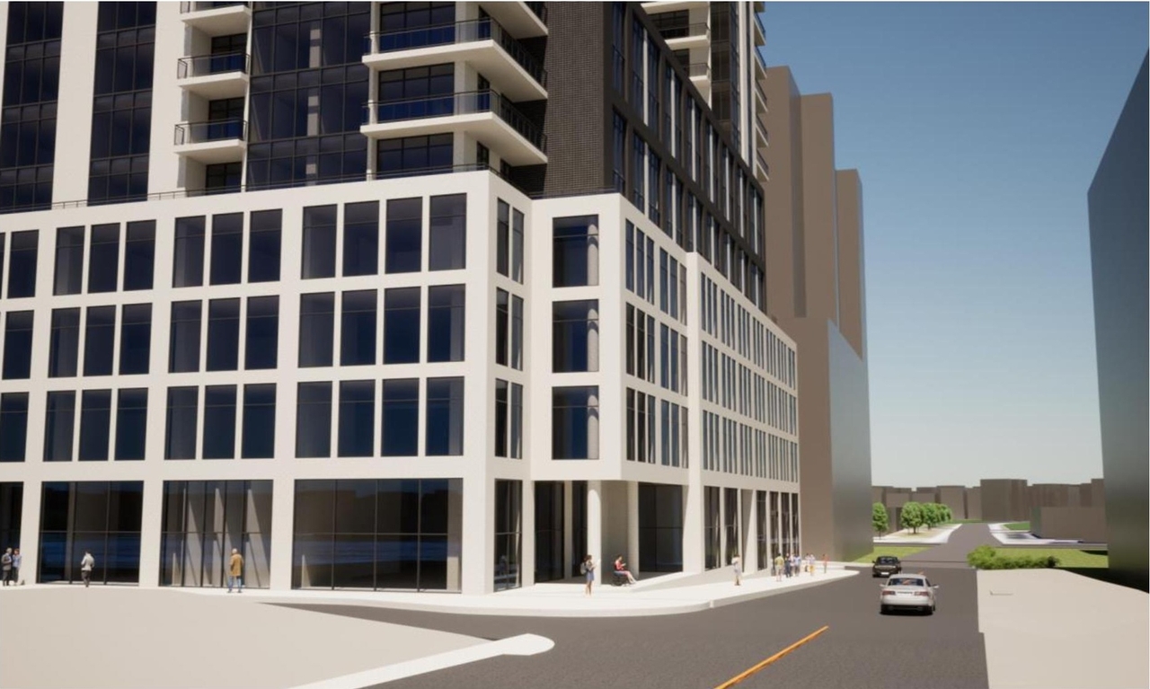 Rendering of building from page 21 of the file '2024-06-19 - Urban Design Review Panel Report - D01-01-24-0014'