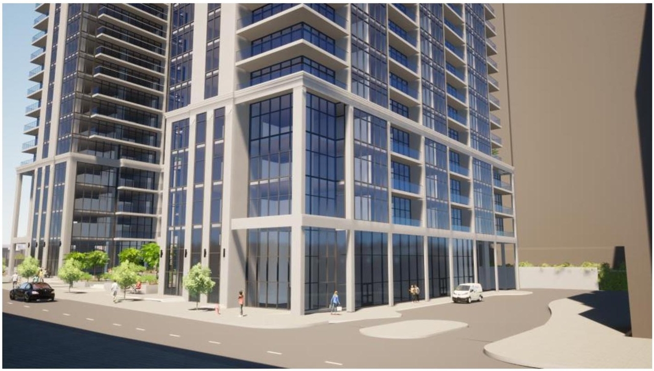 Rendering of building from page 27 of the file '2024-06-19 - Urban Design Review Panel Report - D01-01-24-0014'