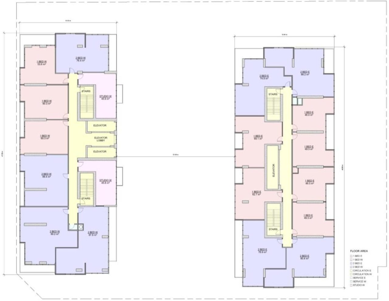 Floor plan for project from page 28 of the file '2024-06-19 - Urban Design Review Panel Report - D01-01-24-0014'