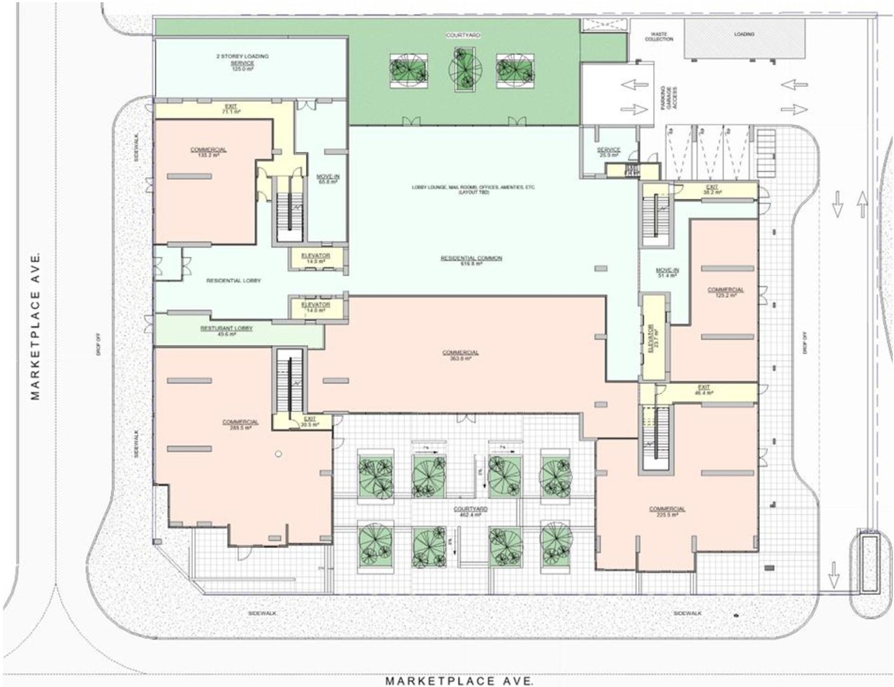 Floor plan for project from page 30 of the file '2024-06-19 - Urban Design Review Panel Report - D01-01-24-0014'