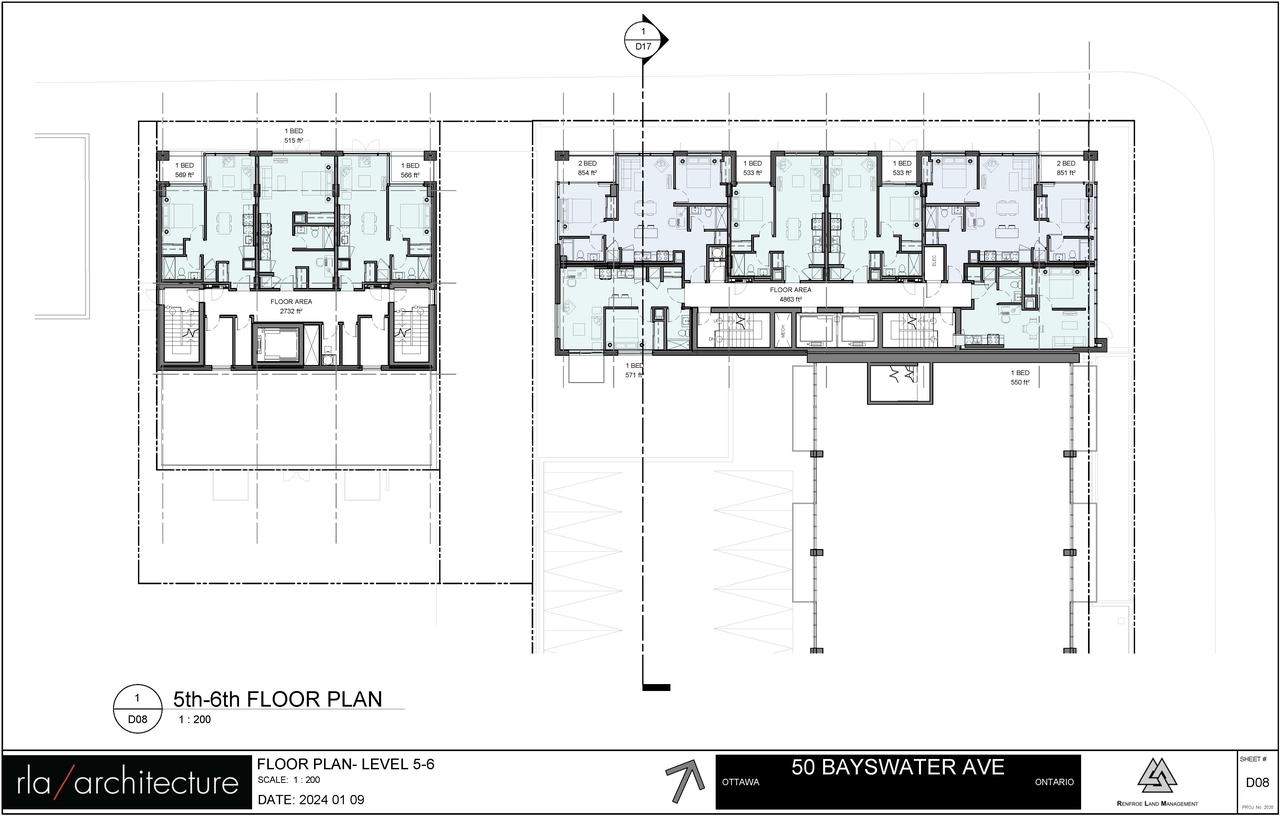 Floor plan for project from page 22 of the file '2024-08-09 - Urban Design Review Panel Report - D01-01-24-0016'