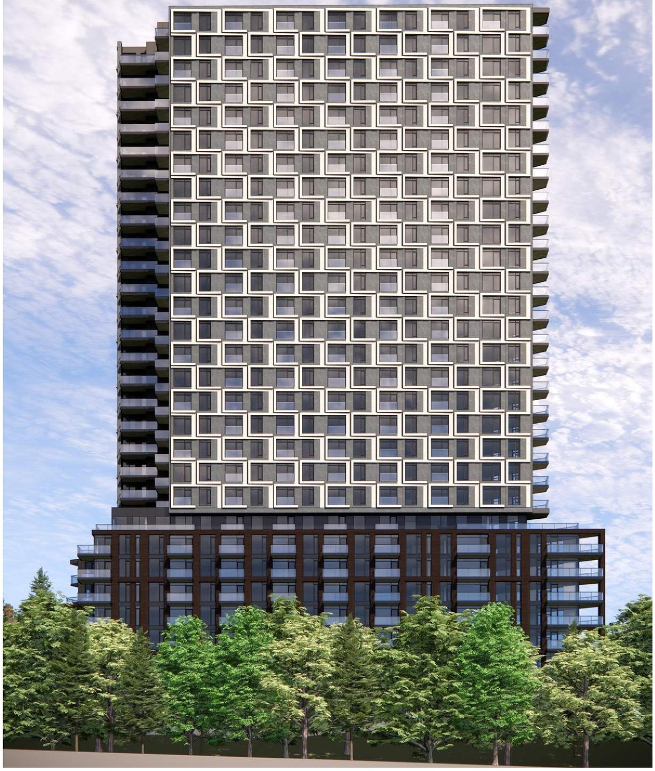 Rendering of building from page 13 of the file '2024-12-18 - Urban Design Brief - D01-01-24-0026'