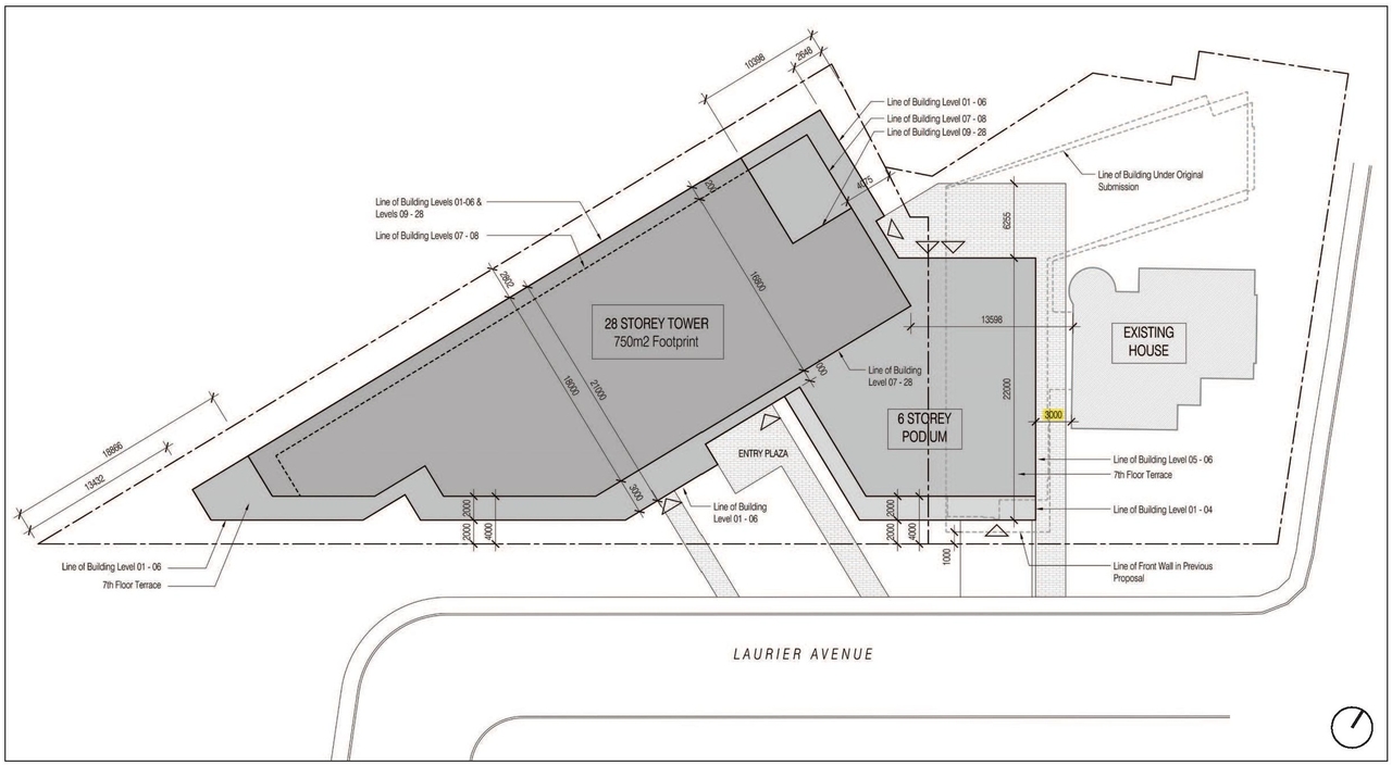 Construction site plan for project from page 30 of the file '2025-11-26 - UDRP Report - D01-01-24-0026'