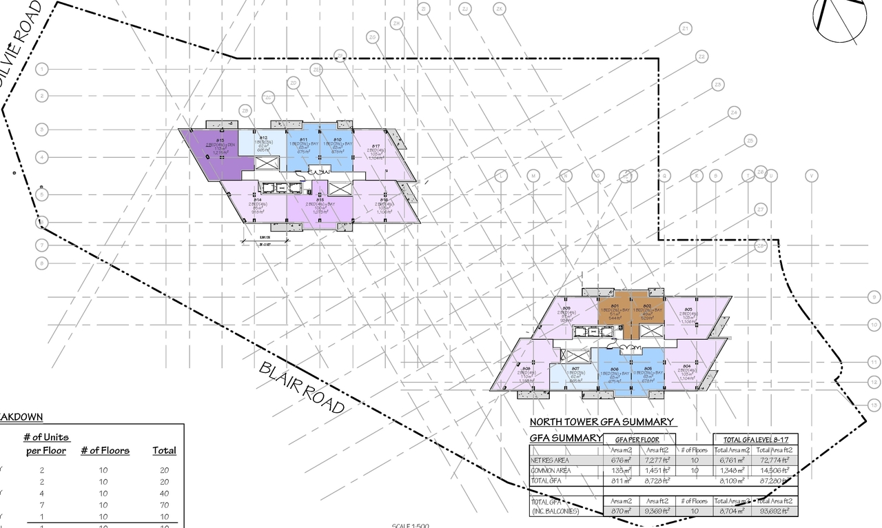 Construction site plan for project from page 50 of the file '2025-03-20 - UDRP Report - D01-01-24-0028'