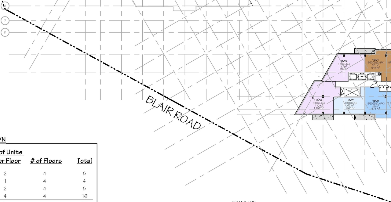 Construction site plan for project from page 52 of the file '2025-03-20 - UDRP Report - D01-01-24-0028'
