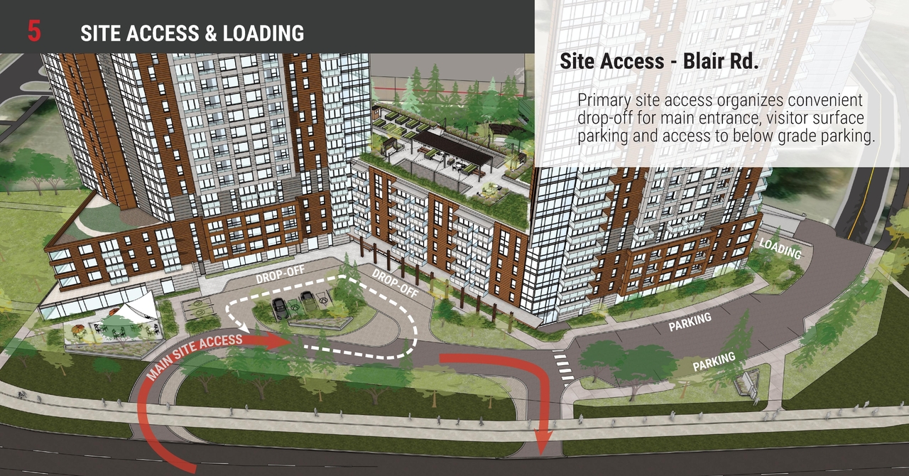 Construction site plan for project from page 35 of the file '2025-03-20 - Urban Design Brief - D01-01-24-0028'