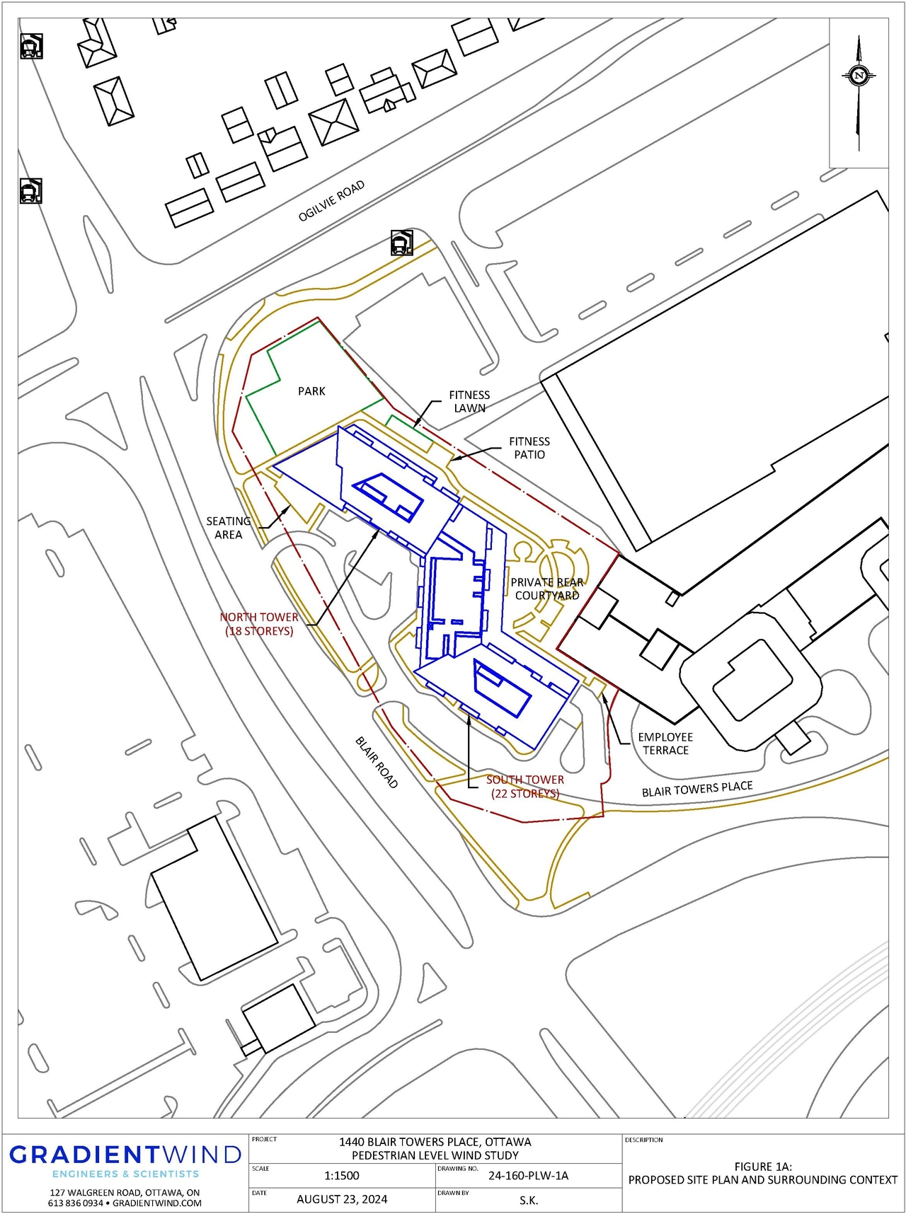 Construction site plan for project from page 112 of the file '2025-03-20 - Urban Design Brief - D01-01-24-0028'