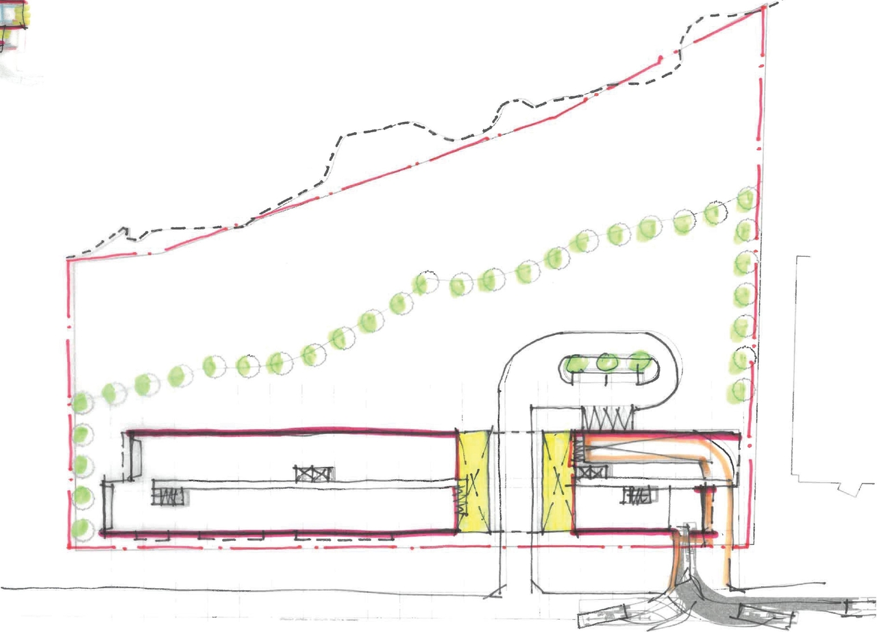 Construction site plan for project from page 9 of the file '2025-12-19 - Architectural & Urban Design Brief - D01-01-25-0026 & D02-02-25-0099'