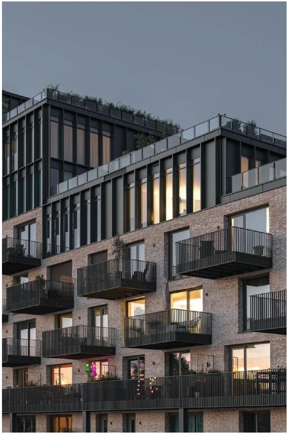 Rendering of building from page 39 of the file '2025-12-19 - Architectural & Urban Design Brief - D01-01-25-0026 & D02-02-25-0099'