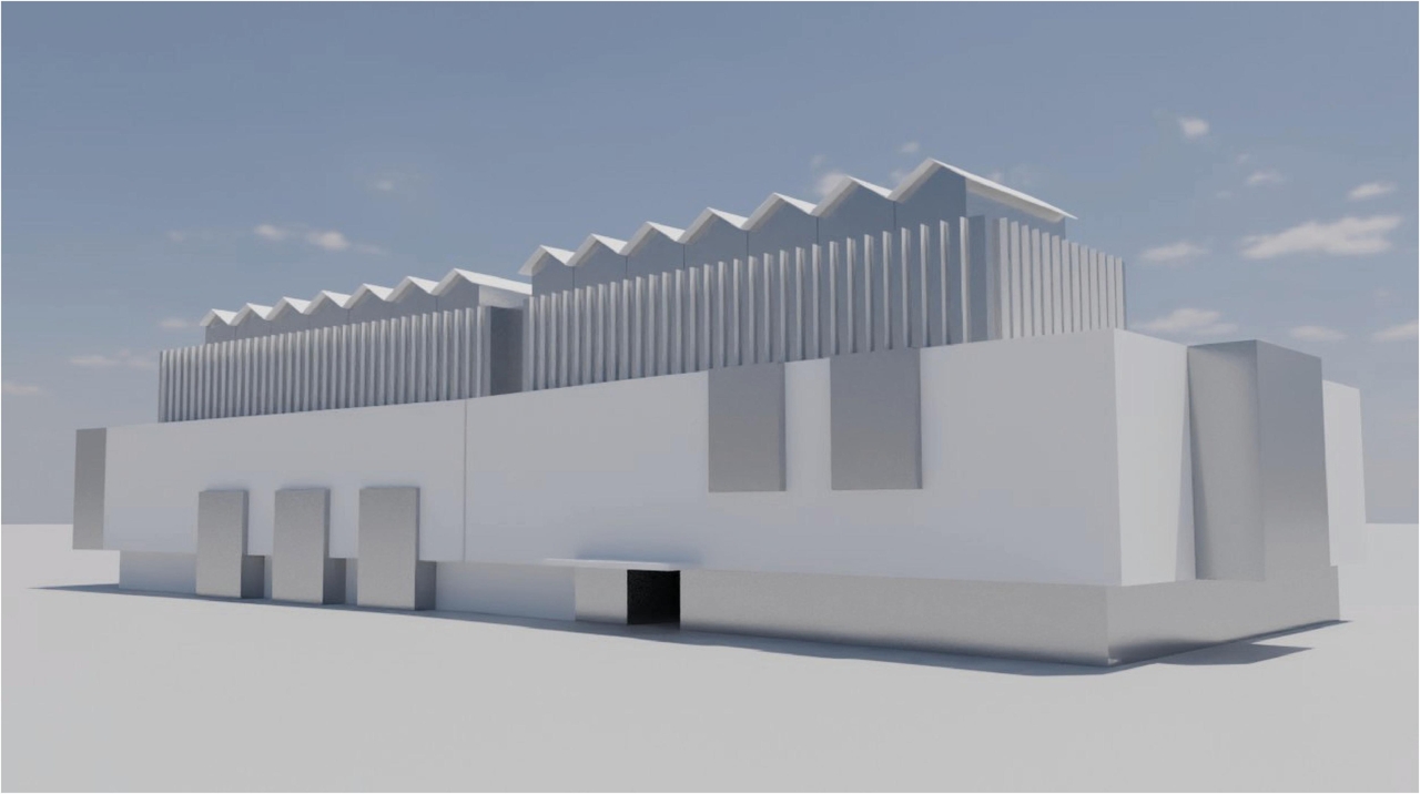 Rendering of building from page 62 of the file '2025-12-19 - Architectural & Urban Design Brief - D01-01-25-0026 & D02-02-25-0099'