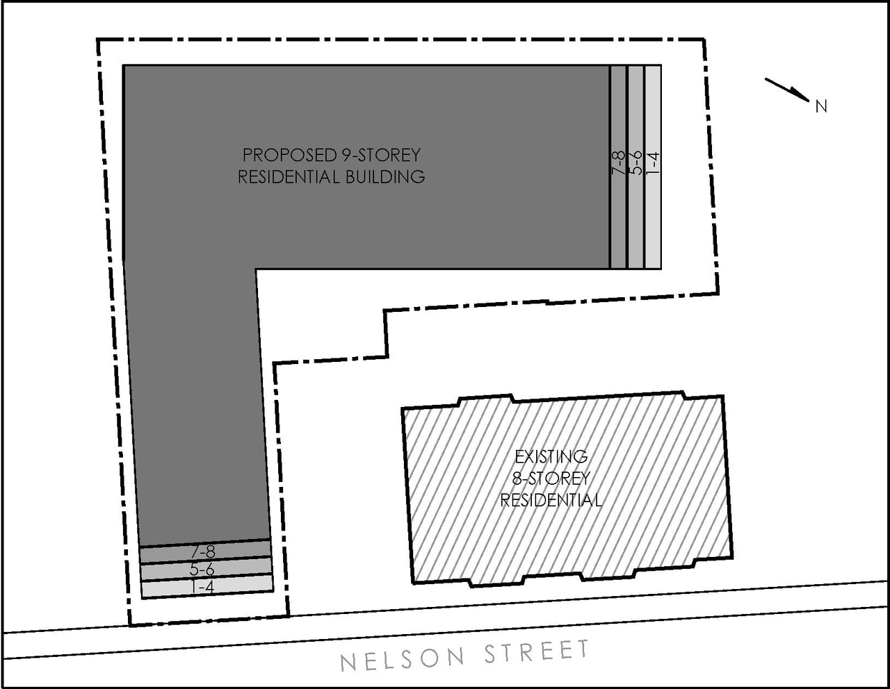 Construction site plan for project from page 10 of the file '2017-12-13 - Design Brief - D02-02-17-114'