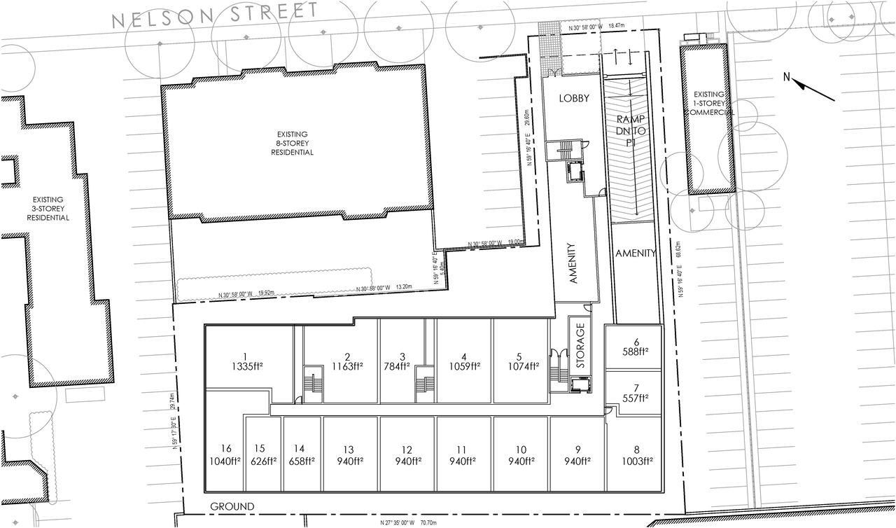 Construction site plan for project from page 14 of the file '2017-12-13 - Design Brief - D02-02-17-114'