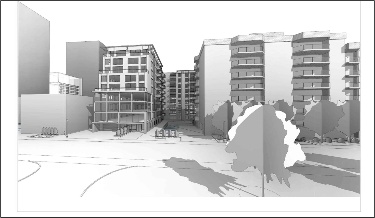 Rendering of building from page 17 of the file '2017-12-13 - Design Brief - D02-02-17-114'