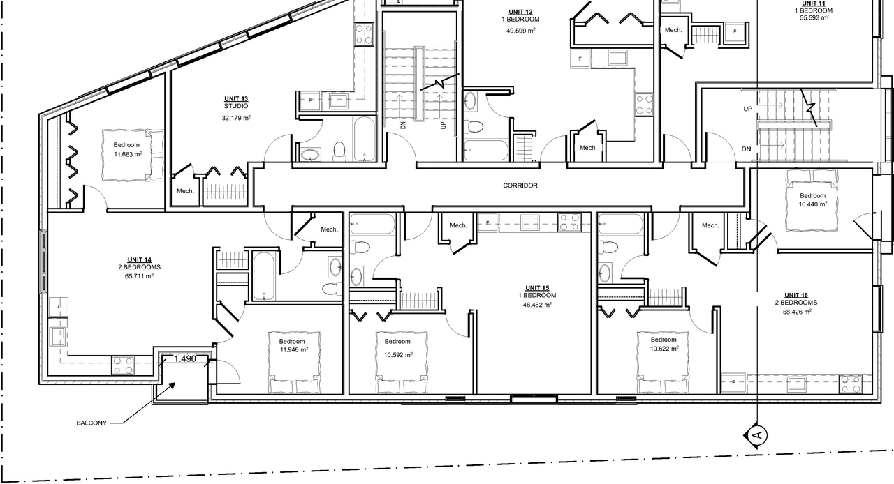Floor plan for project from page 1 of the file '2018_01_25 - Floor Plan for 2nd Floor - D02-02-17-0131'