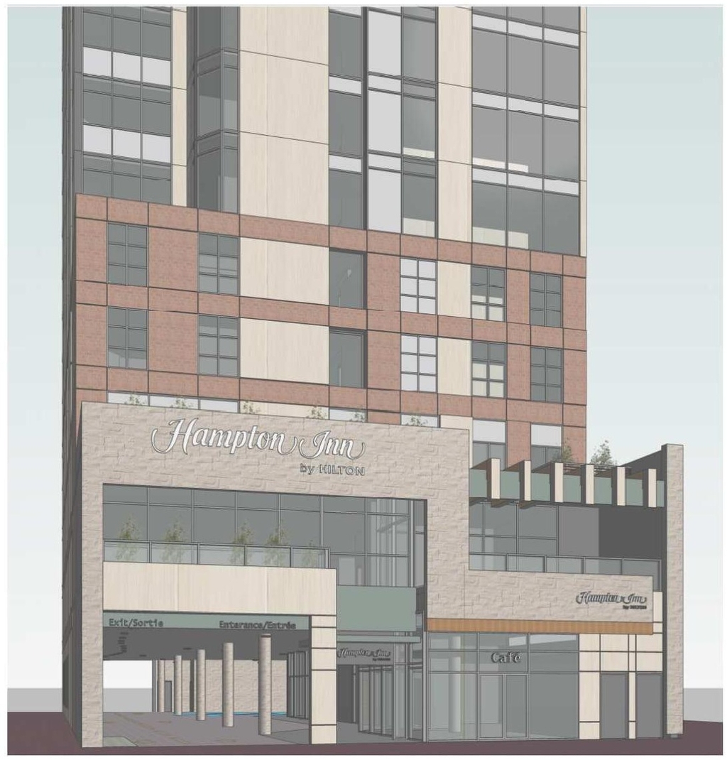 Rendering of building from page 9 of the file '2018_07_27 - Design Brief - D02-02-18-0071'