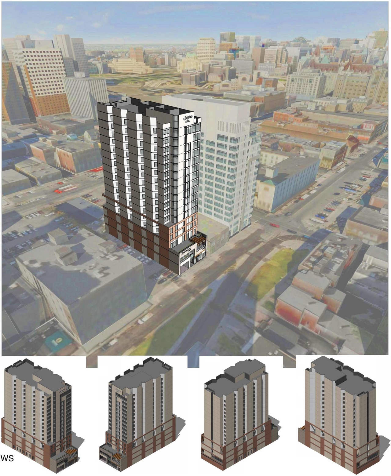 Rendering of building from page 12 of the file '2018_07_27 - Design Brief - D02-02-18-0071'