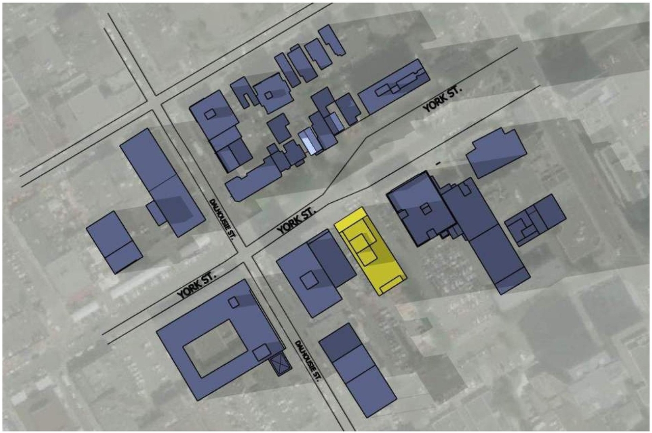 Construction site plan for project from page 21 of the file '2018_07_27 - Design Brief - D02-02-18-0071'