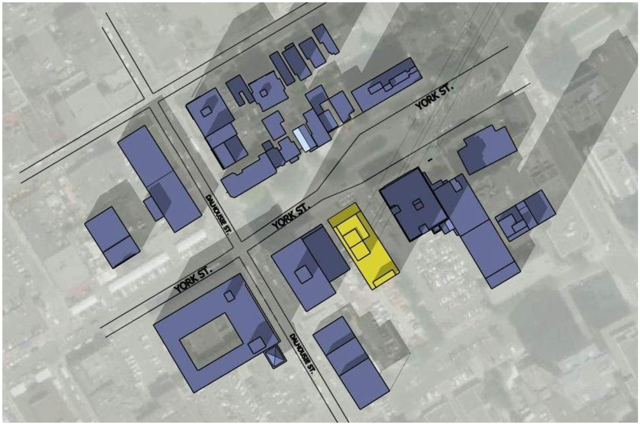 Construction site plan for project from page 22 of the file '2018_07_27 - Design Brief - D02-02-18-0071'