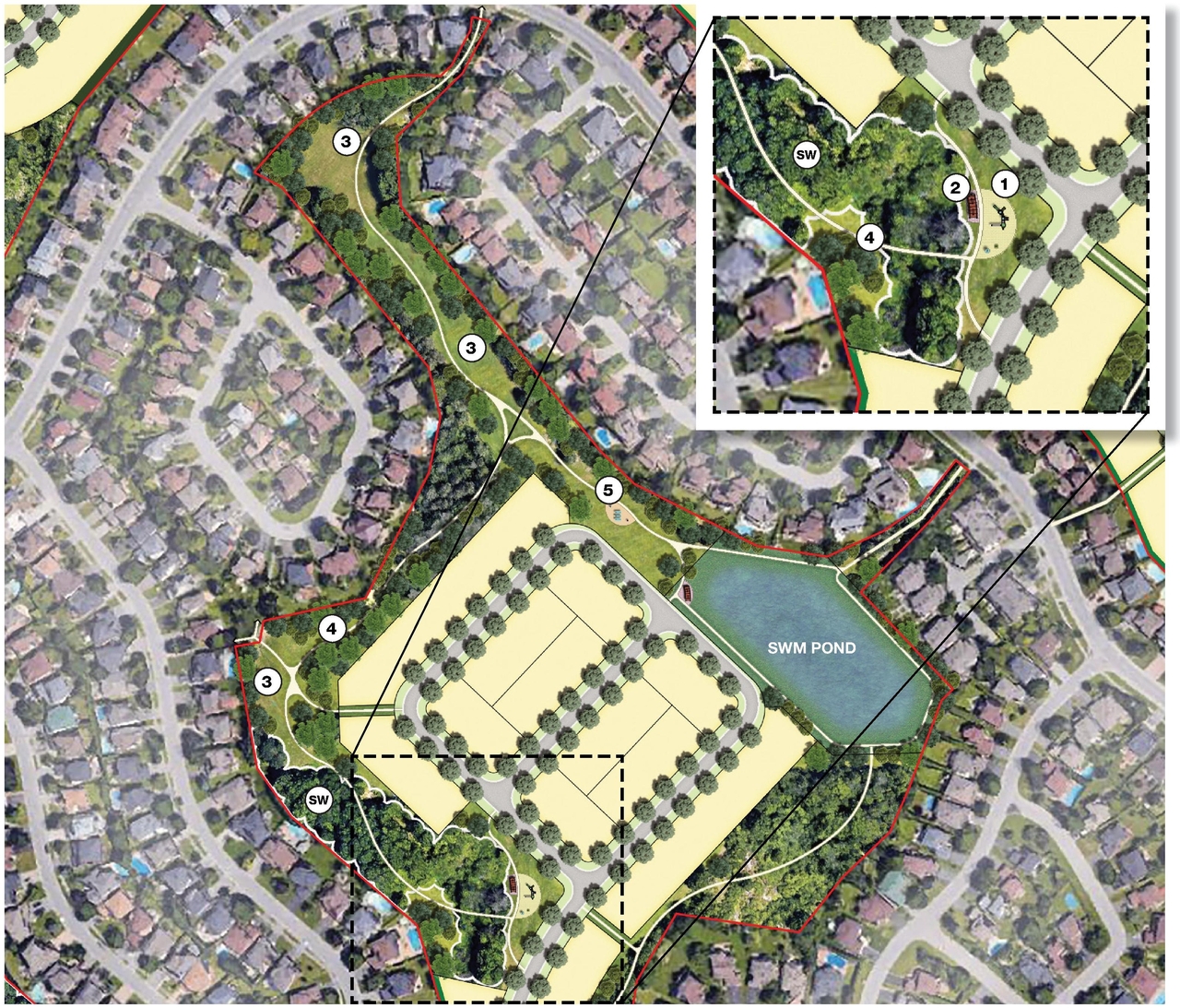 Construction site plan for project from page 30 of the file '2021-06-23 - Urban Design - D02-02-19-0123'