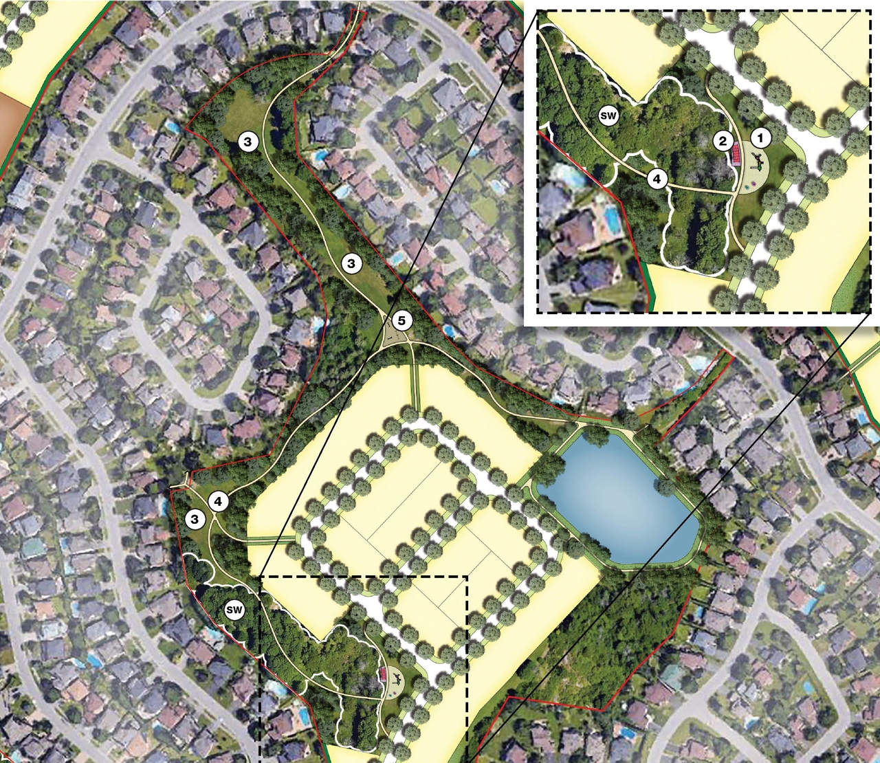 Construction site plan for project from page 30 of the file '2020-07-16- Urban Design Brief- D02-02-19-0123'