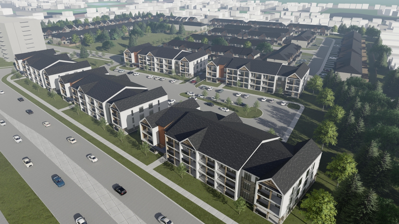 Rendering of building from page 1 of the file '2020-10-13 - Condominium Renderings - D02-02-20-0097'