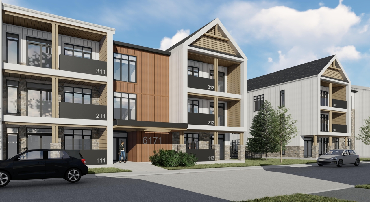 Rendering of building from page 4 of the file '2020-10-13 - Condominium Renderings - D02-02-20-0097'