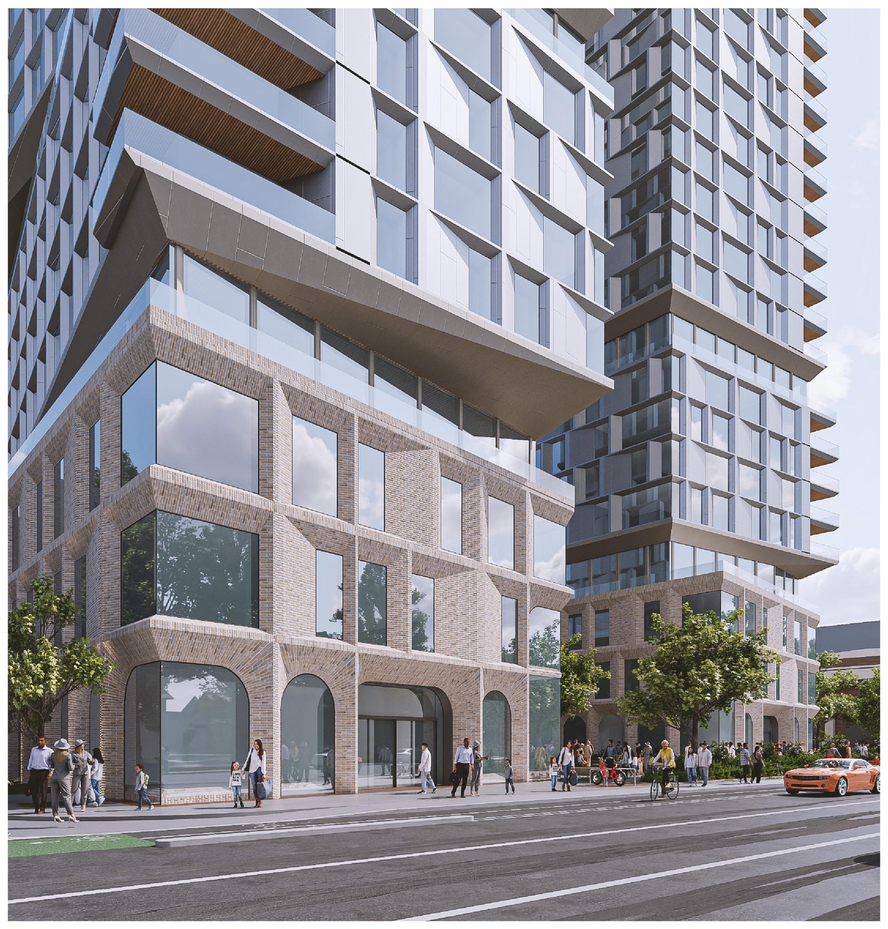 Rendering of building from page 7 of the file '2025-09-03 - SDRP Design Brief - Package 3 - D02-02-20-0101'