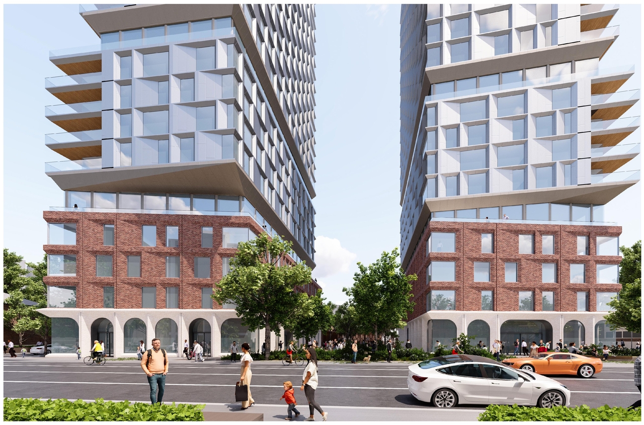 Rendering of building from page 9 of the file '2025-09-03 - SDRP Design Brief - Package 3 - D02-02-20-0101'