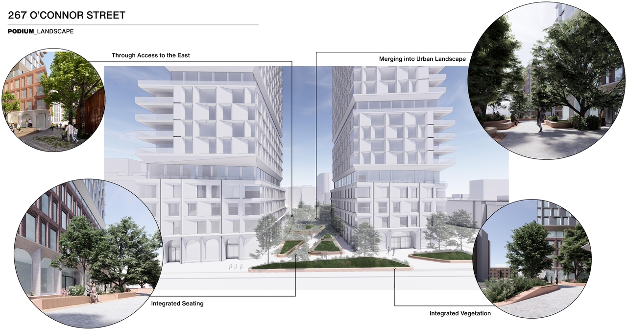 Rendering of building from page 38 of the file '2025-09-03 - SDRP Design Brief - Package 3 - D02-02-20-0101'