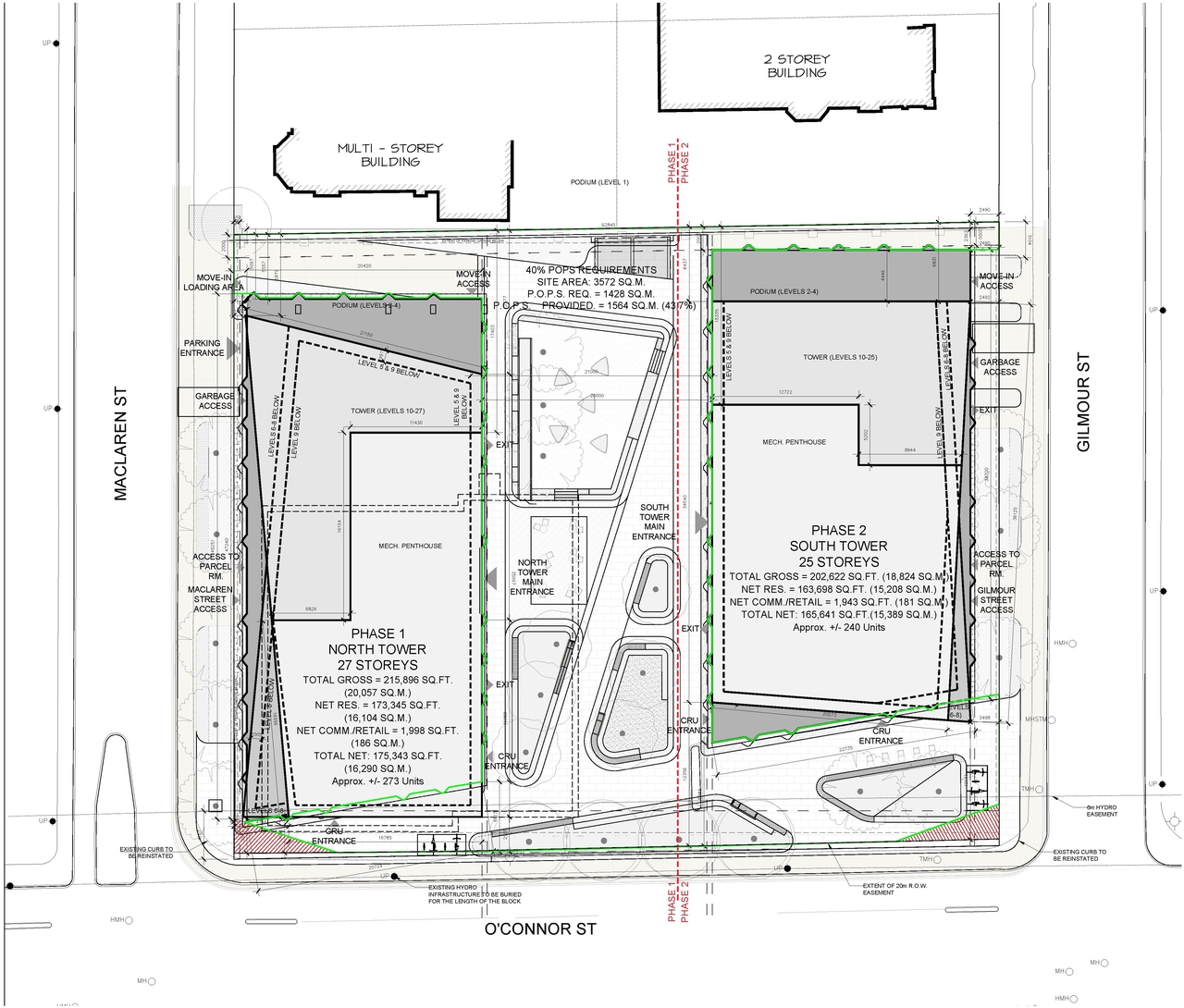 Construction site plan for project from page 47 of the file '2025-09-03 - SDRP Design Brief - Package 3 - D02-02-20-0101'