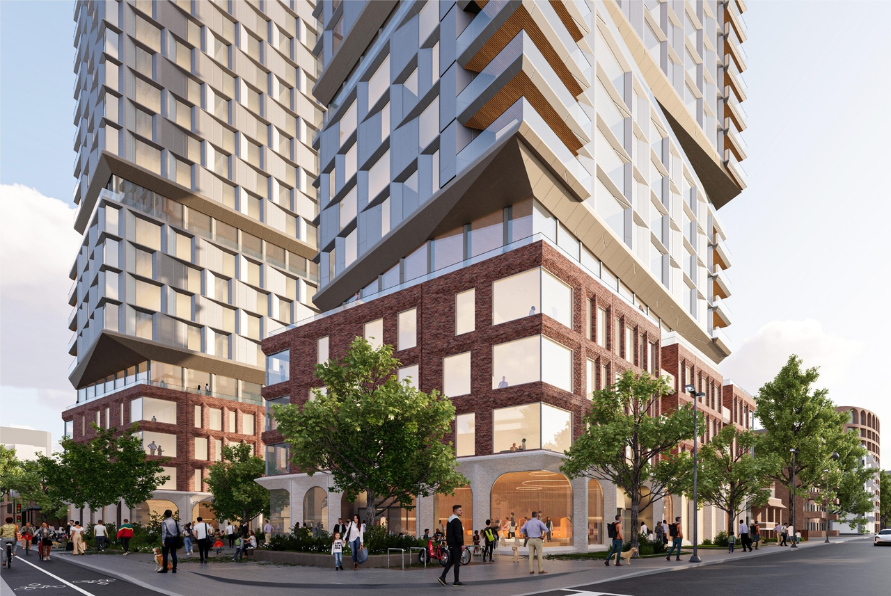 Rendering of building from page 6 of the file '2025-09-03 - SDRP Design Brief - Package 3 - D02-02-20-0101'