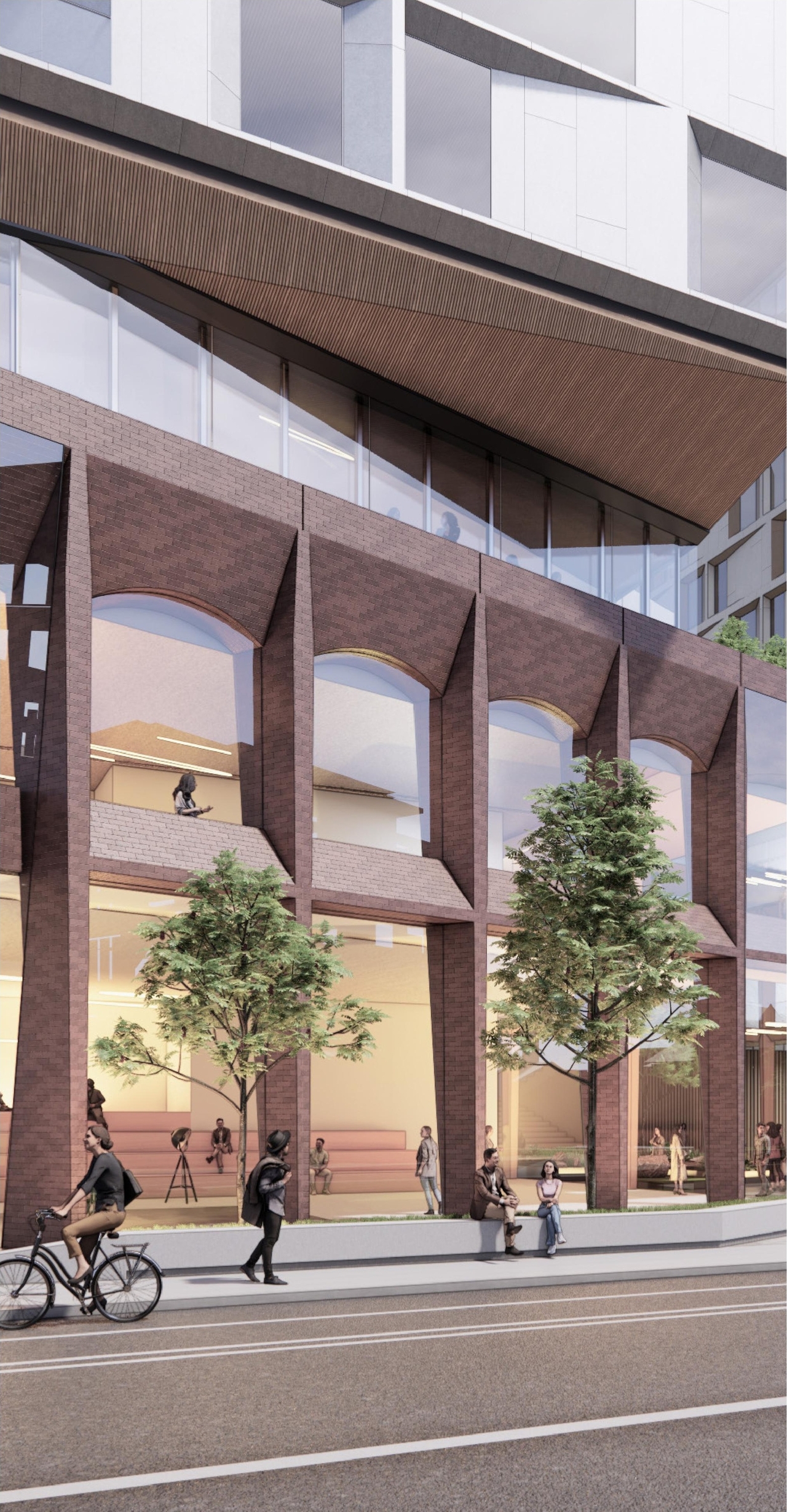 Rendering of building from page 15 of the file '2024-05-07 - Special Design Review Panel Presentation - D02-02-20-0101'