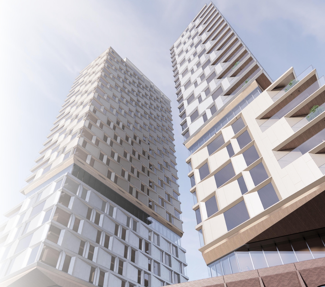 Rendering of building from page 2 of the file '2024-05-07 - Special Design Review Panel Presentation - D02-02-20-0101'