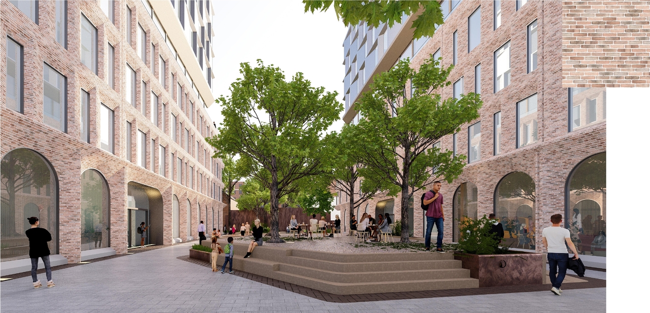 Rendering of building from page 19 of the file '2025-12-04 - Design Brief - D02-02-20-0101'