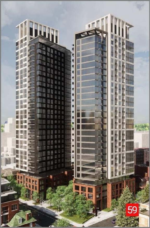 Rendering of building from page 1 of the file 'Special Design Review Meeting Recommendations FR - Jan 15 2021'