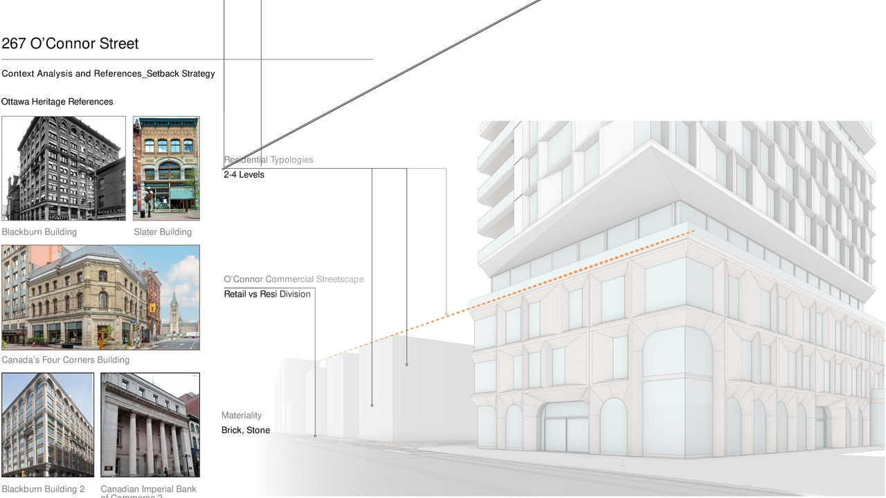 Rendering of building from page 20 of the file '2025-02-24 - Design Brief - D01-01-20-0019 & D02-02-20-0101'