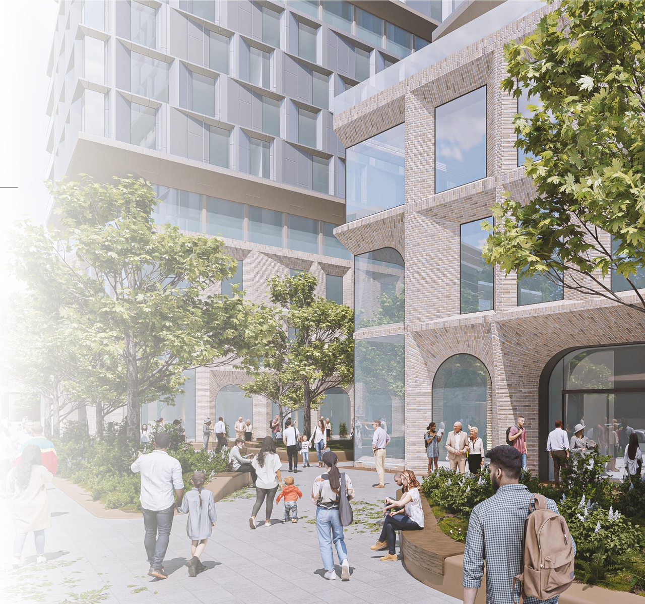 Rendering of building from page 32 of the file '2025-02-24 - Design Brief - D01-01-20-0019 & D02-02-20-0101'