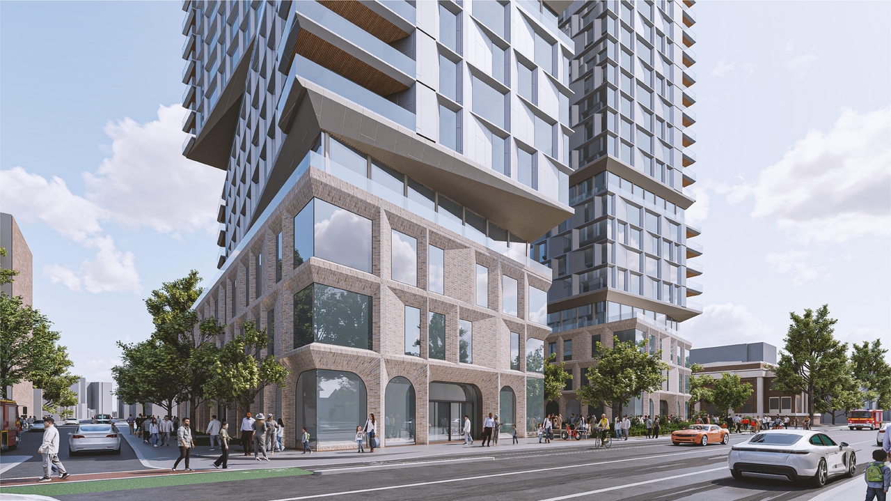 Rendering of building from page 41 of the file '2025-02-24 - Design Brief - D01-01-20-0019 & D02-02-20-0101'