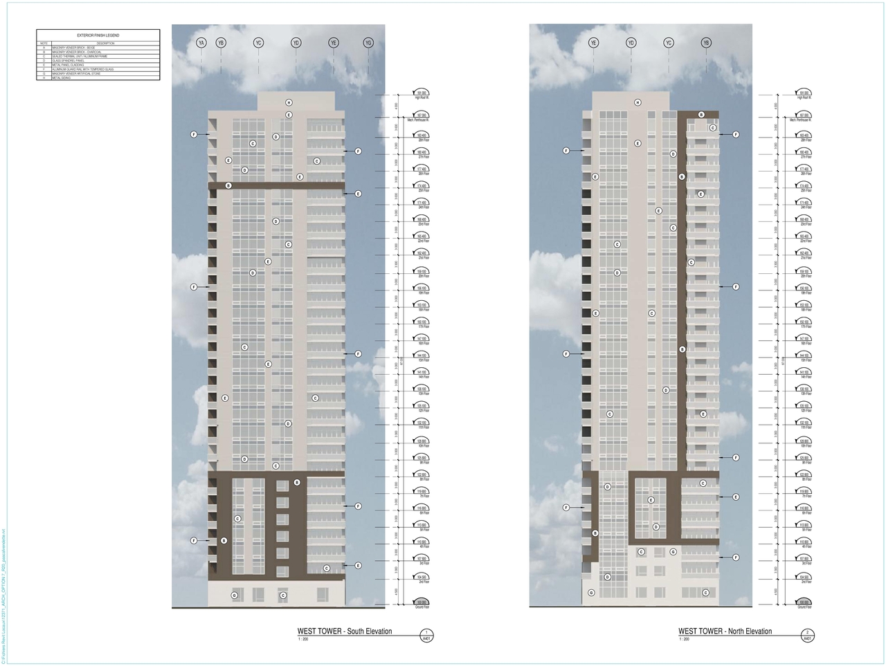Rendering of building from page 13 of the file '2022-07-26 - Parking Levels and Floor Plans - D02-02-21-0009'