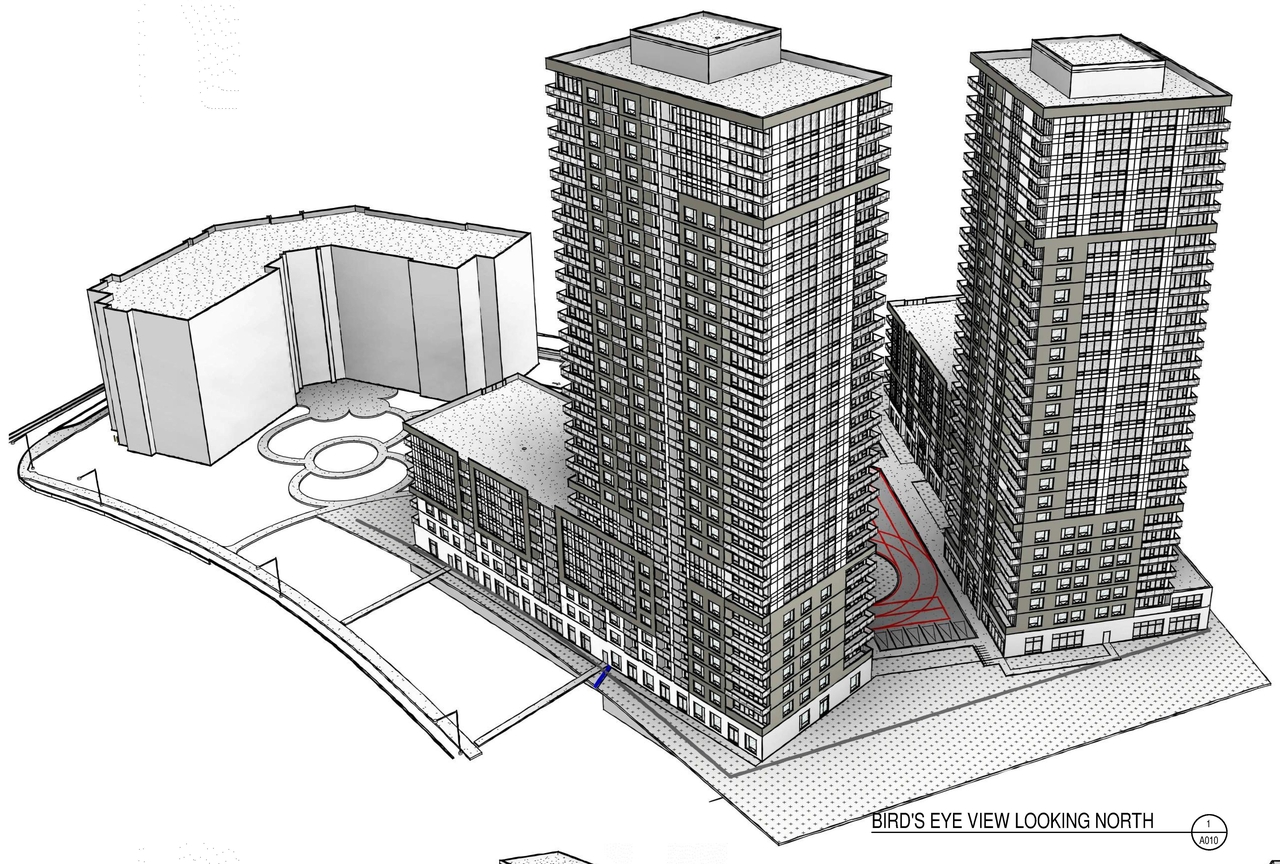 Rendering of building from page 1 of the file '2021-02-08 - Perspective Drawings - D02-02-21-0009'