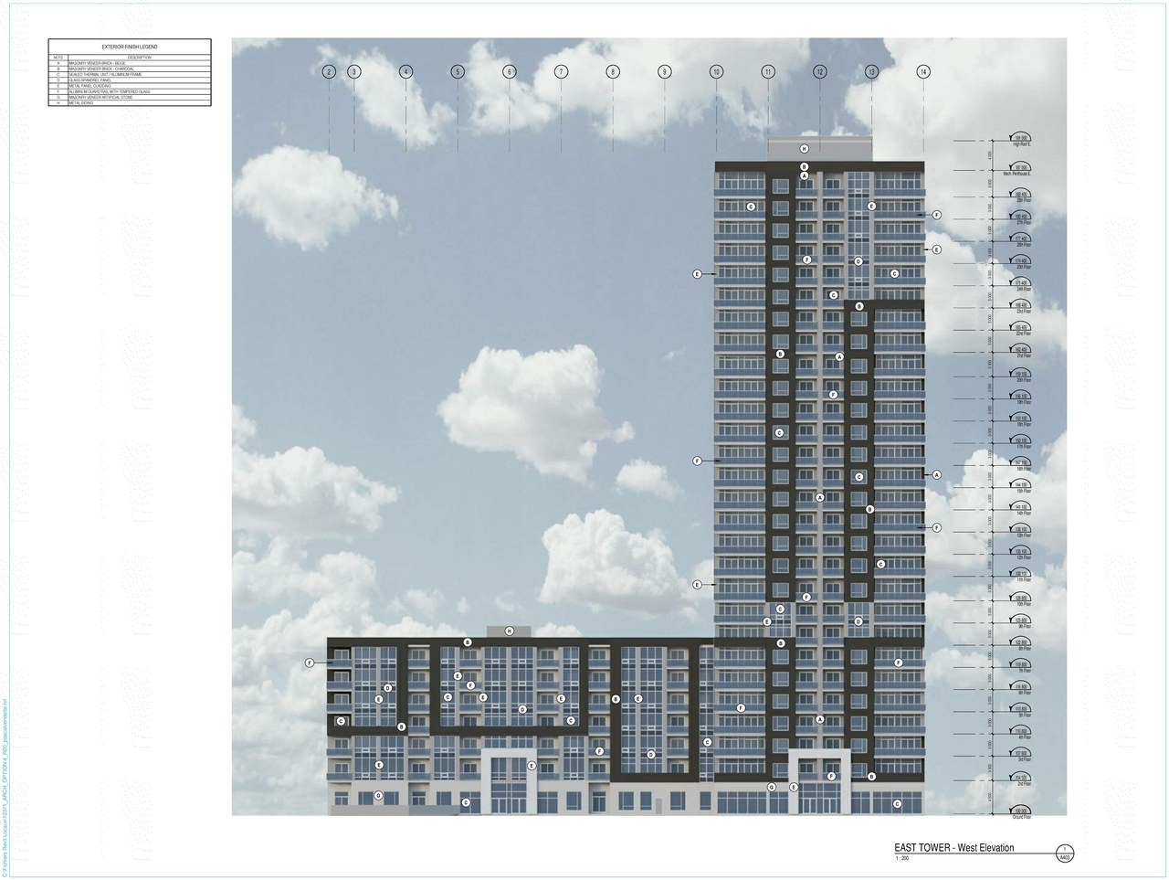 Rendering of building from page 13 of the file '2021-02-08 - Perspective Drawings - D02-02-21-0009'