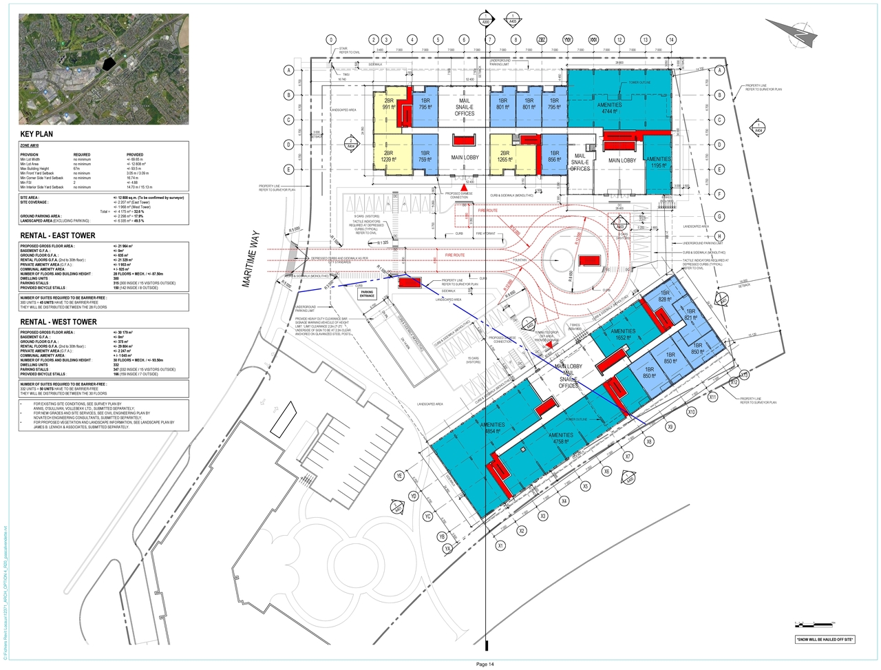 Construction site plan for project from page 15 of the file '2021-05-27 - Applicant Urban Design Review Panel Presentation - D02-02-21-0009'